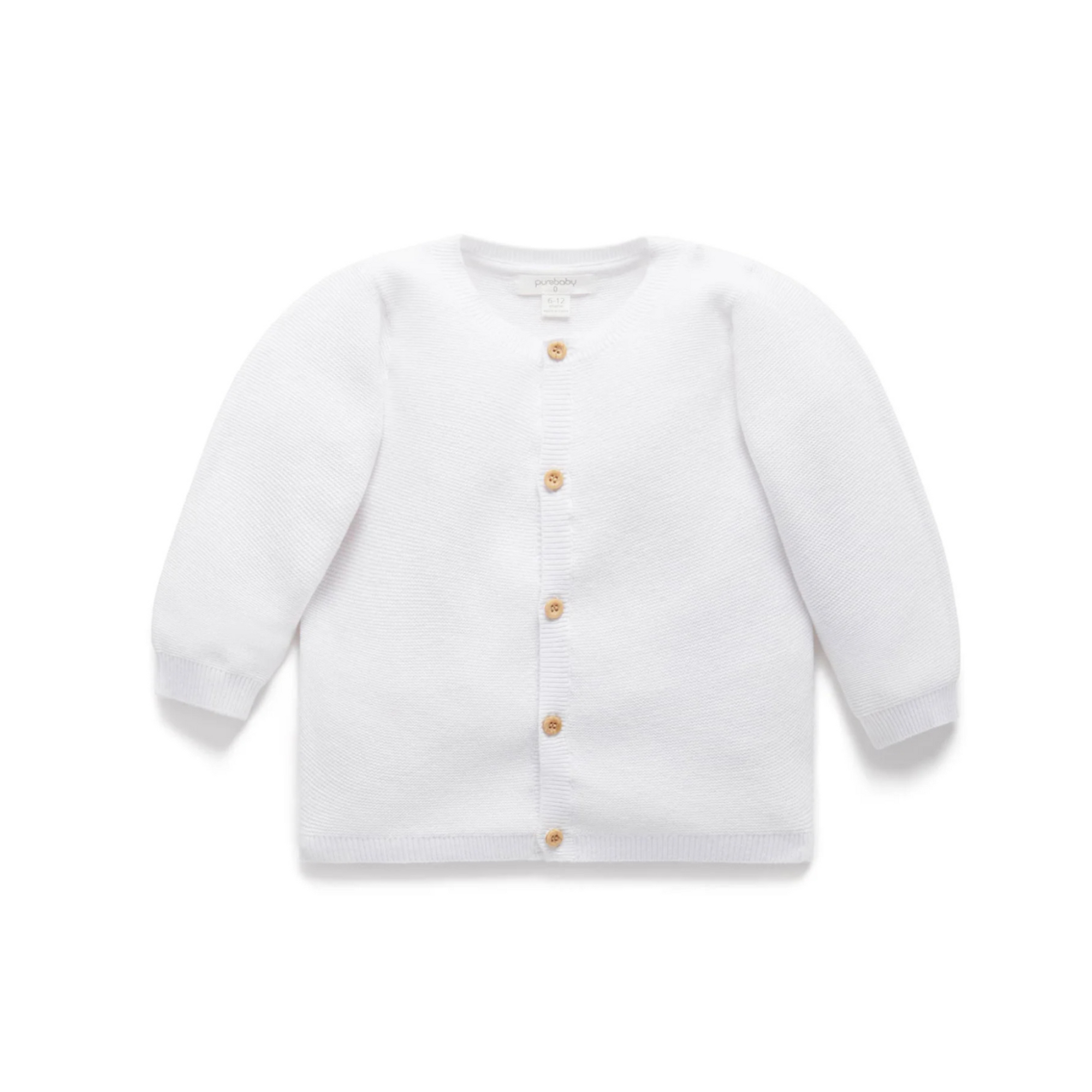 Purebaby Textured Cardigan - White