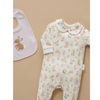 Purebaby Thick Zip Growsuit - Bunny Garden Print