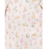 Purebaby Thick Zip Growsuit - Bunny Garden Print