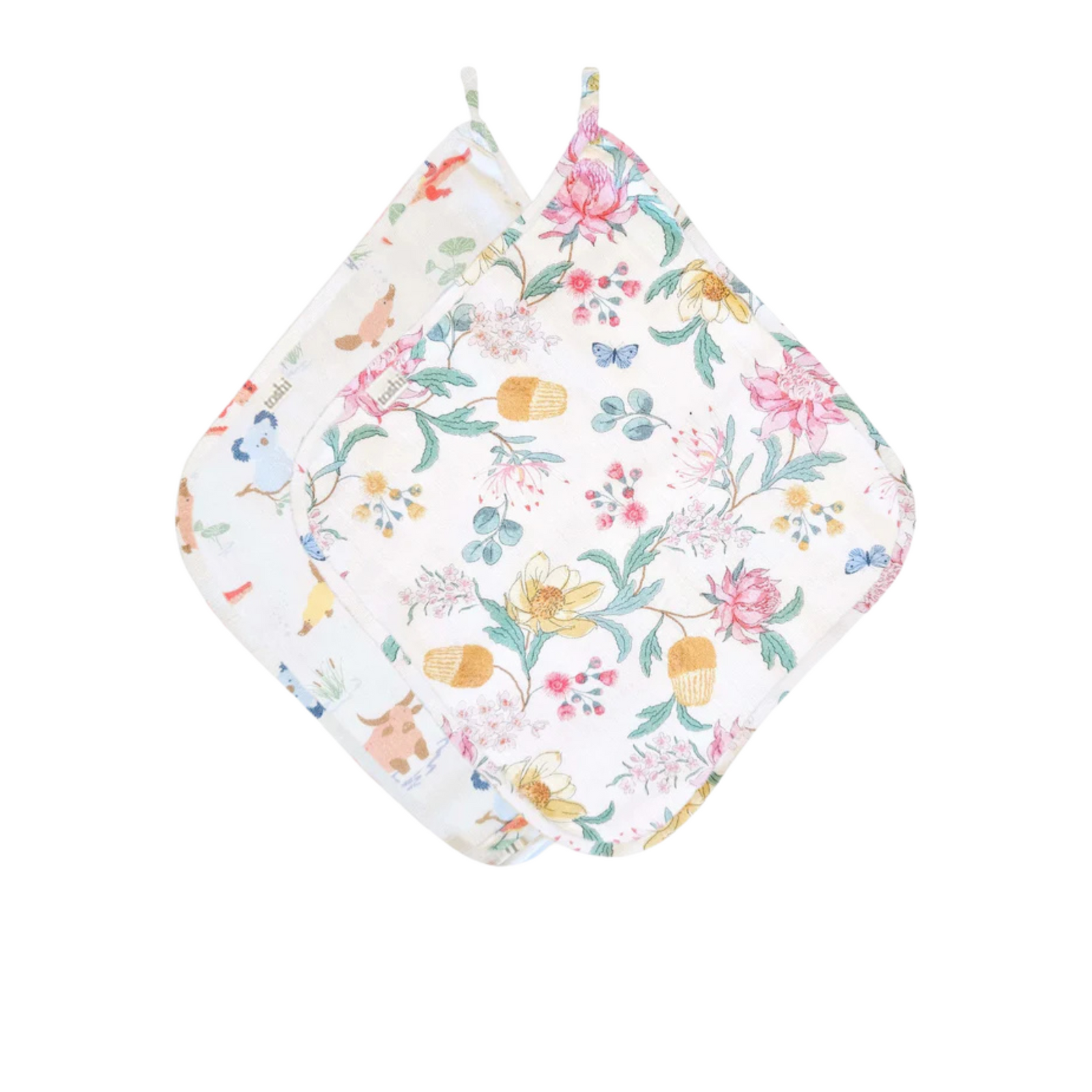 Toshi Baby Washcloth Muslin-2pcs - Waratah Dawn