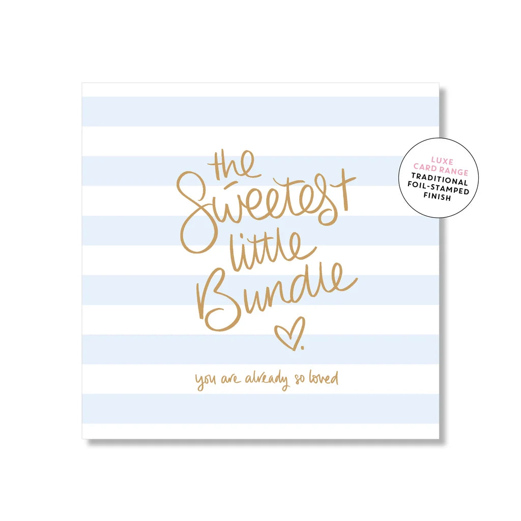 Sweetest Little Bundle Mini Card - Blue &amp; Pink