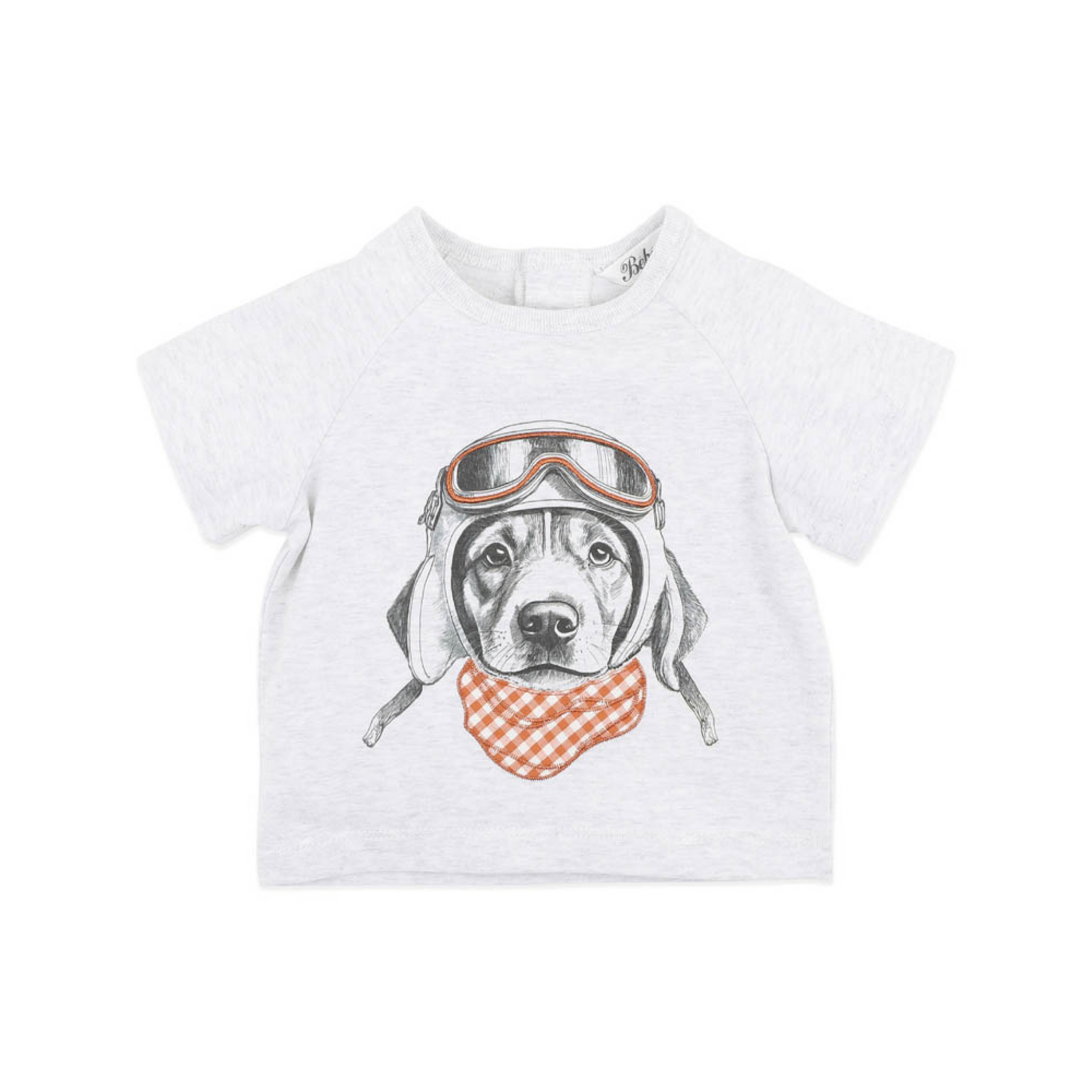 Bebe Harlan Aviation Dog Tee - Grey Marl