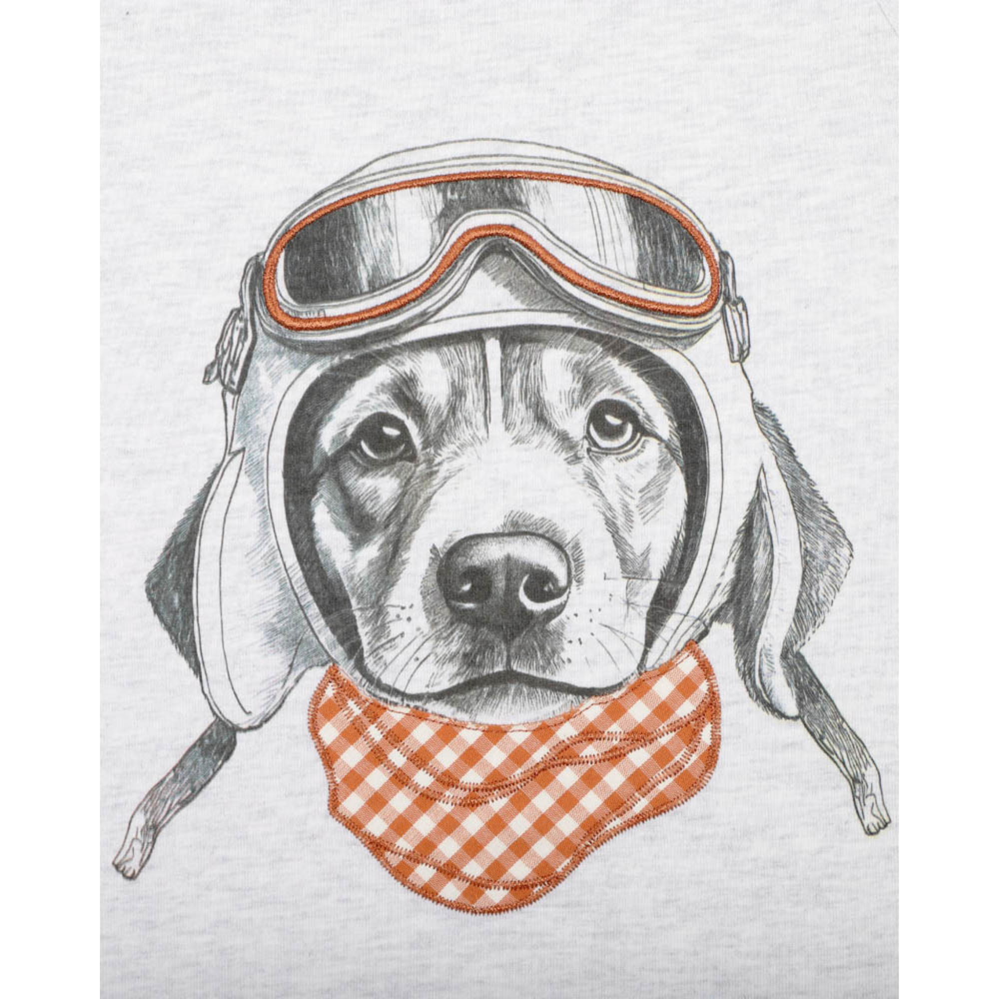 Bebe Harlan Aviation Dog Tee - Grey Marl