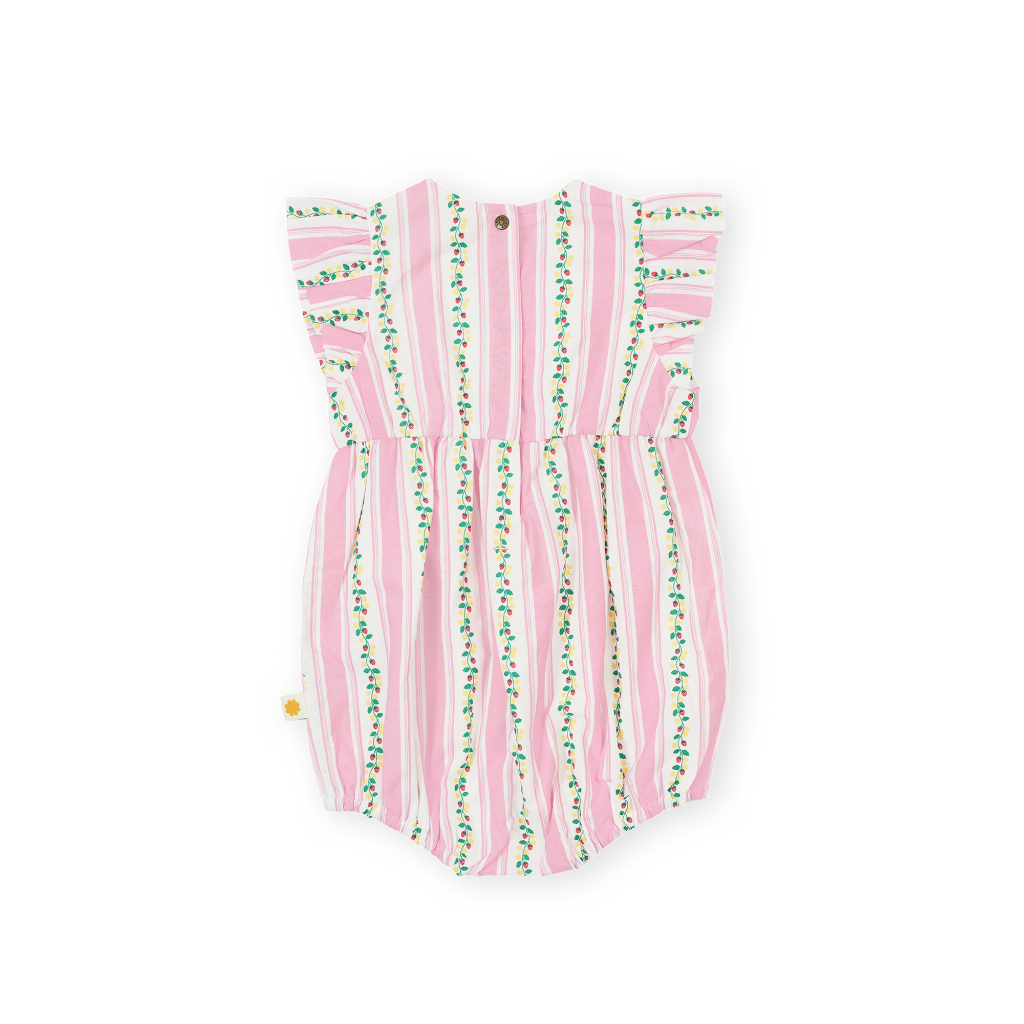 Goldie + Ace Antique Stripe Strawberry Lani Romper