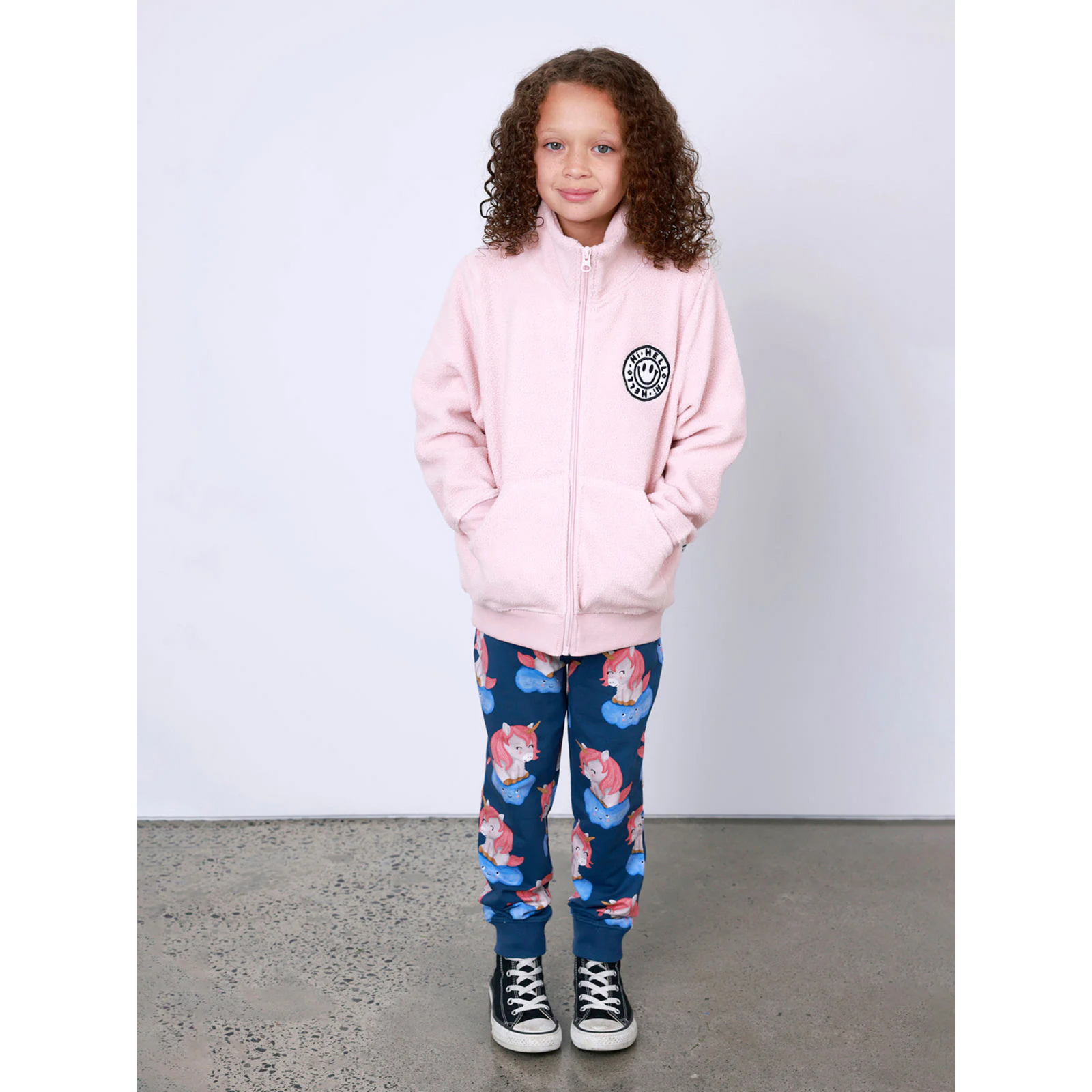 Minti Happy Teddy Zip Up - Blush