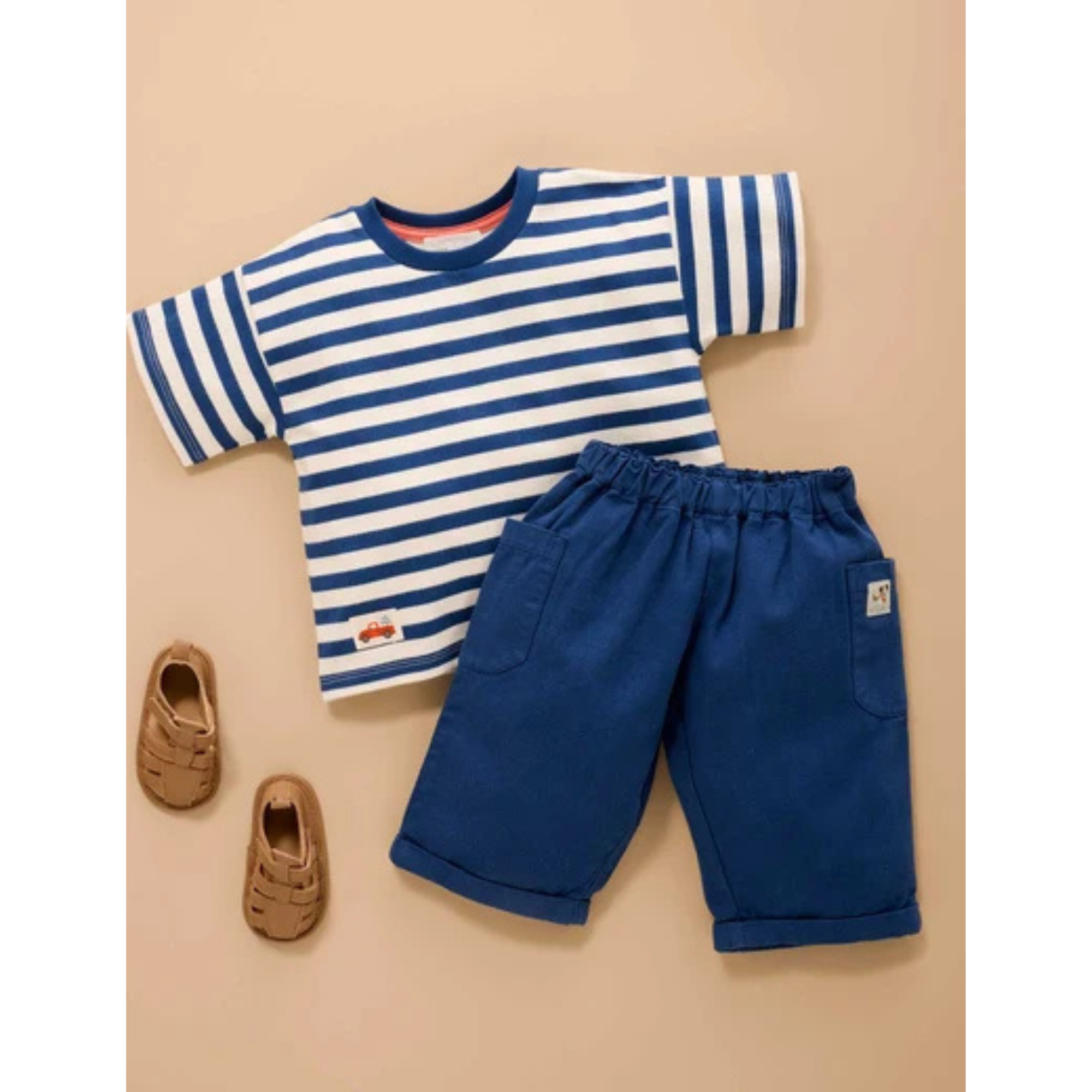 Purebaby Pull on Baggy Pant - French navy