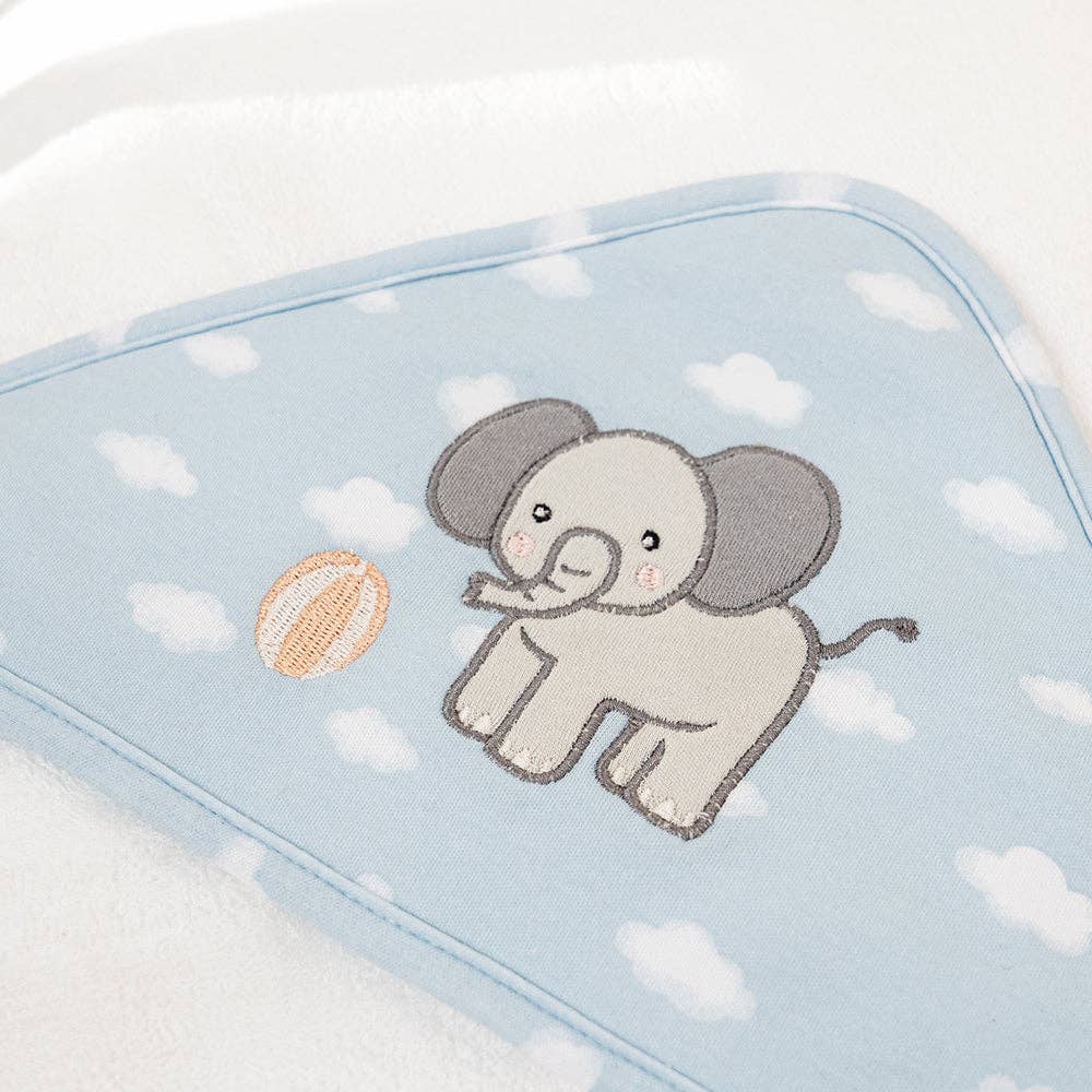 Organic Hooded Towel - Elephant Playtime