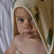 Nature baby Cotton Hooded Towel - Pear Print