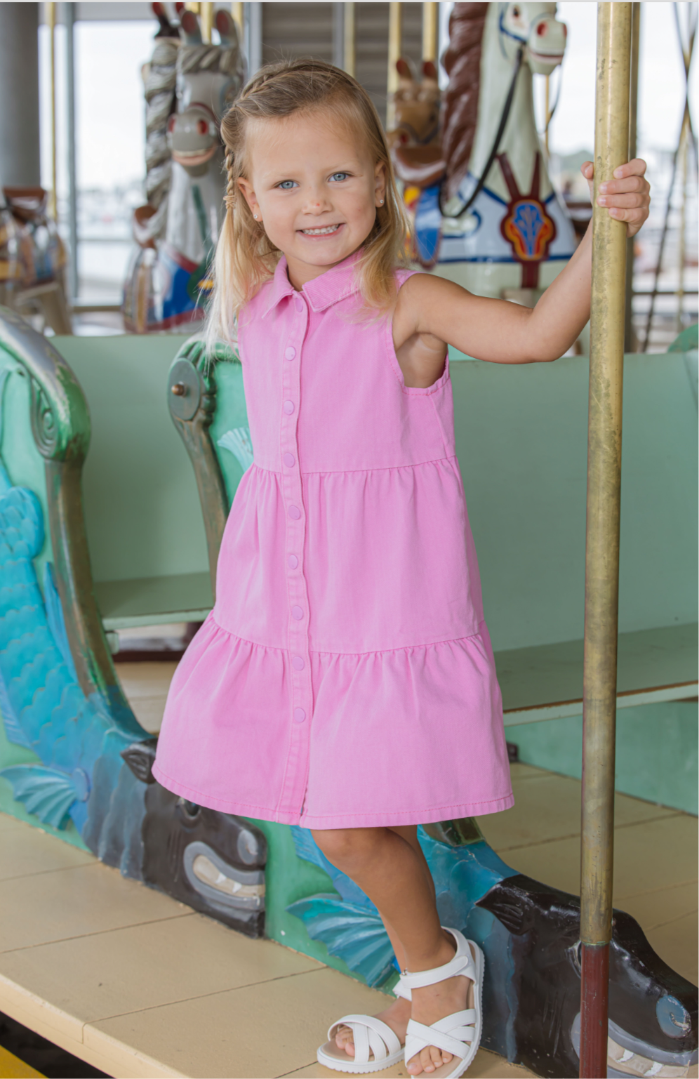 Milky Pink Twill Dress