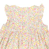 Frilled Smocked Dress Yellow Floral