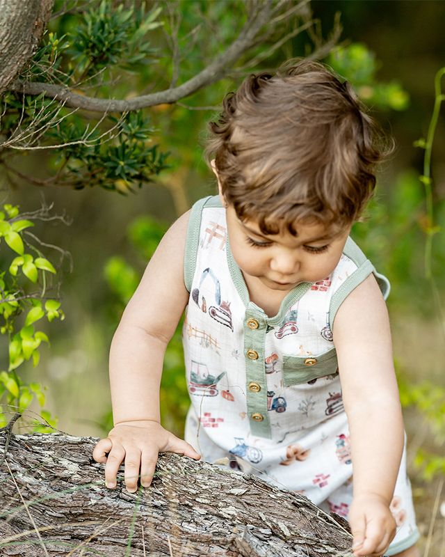 Bebe Clayton Pint Sheep Short Sleeve Romper