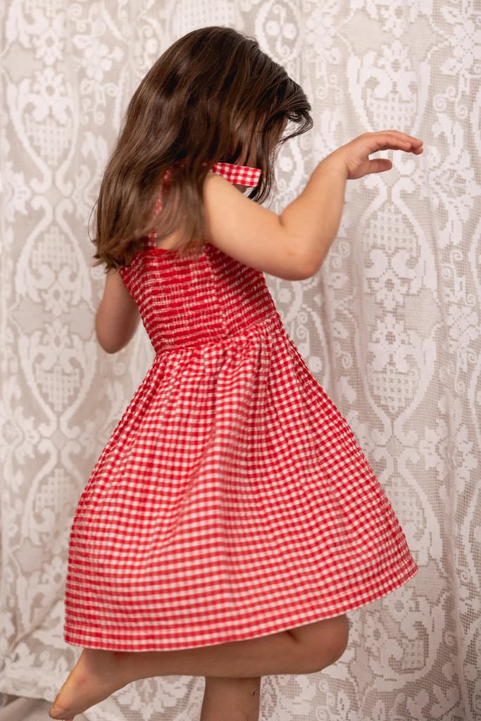 Bella Dress - Red and White Gingham