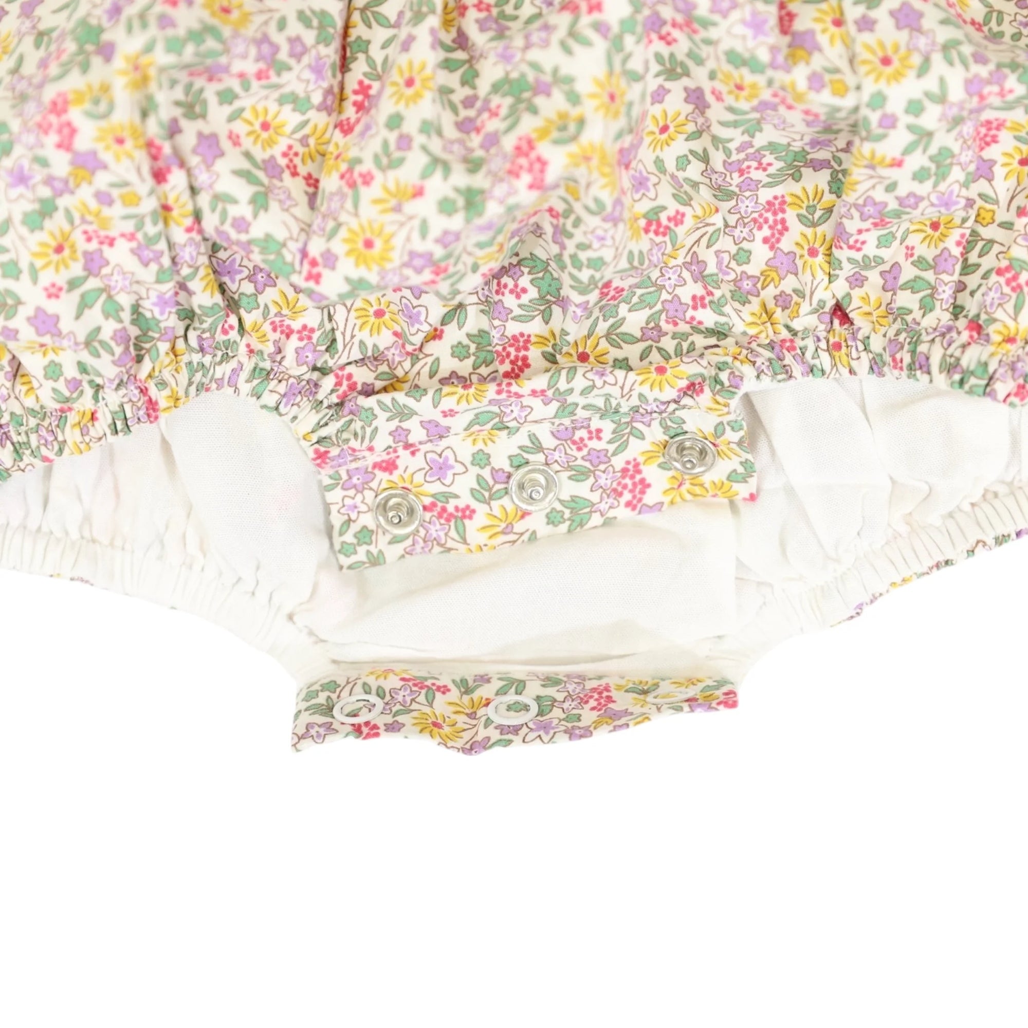 Floral Smocked Sunsuit - Yellow Floral