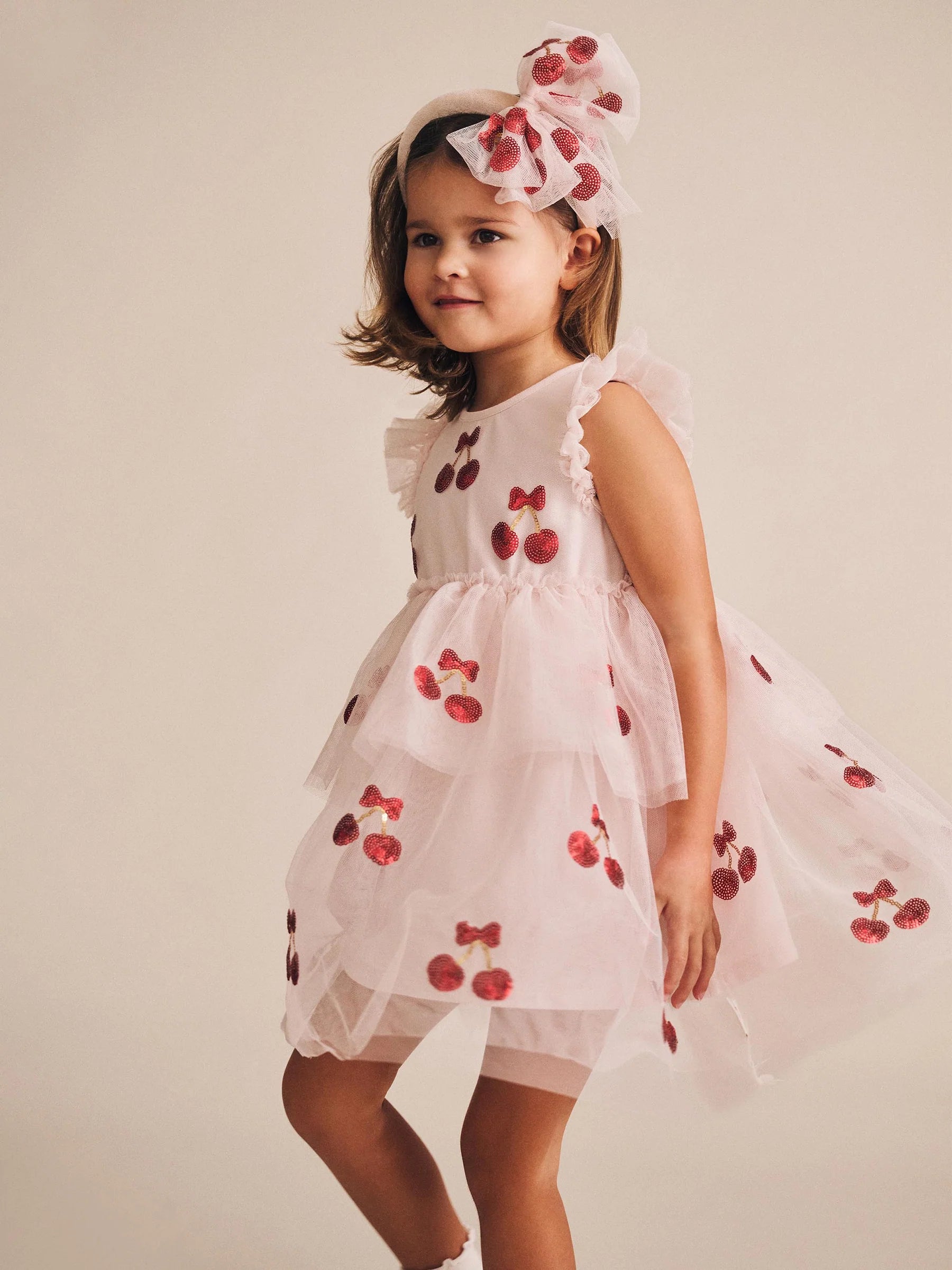 Huxbaby - Sequin Cherry Pie Tulle Dress