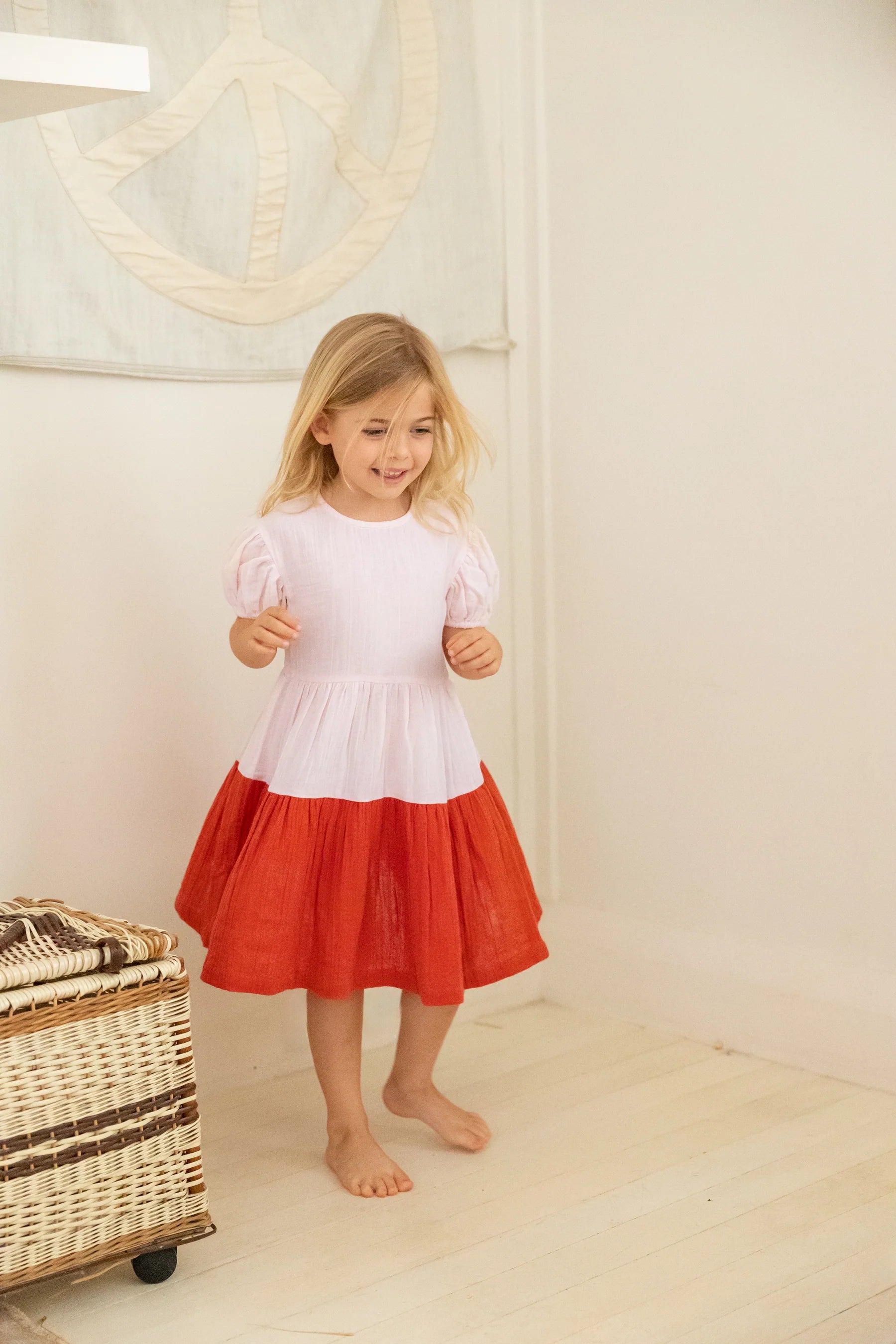 Alex &amp; Ant Clara Dress - Petal Pink/Flame Red