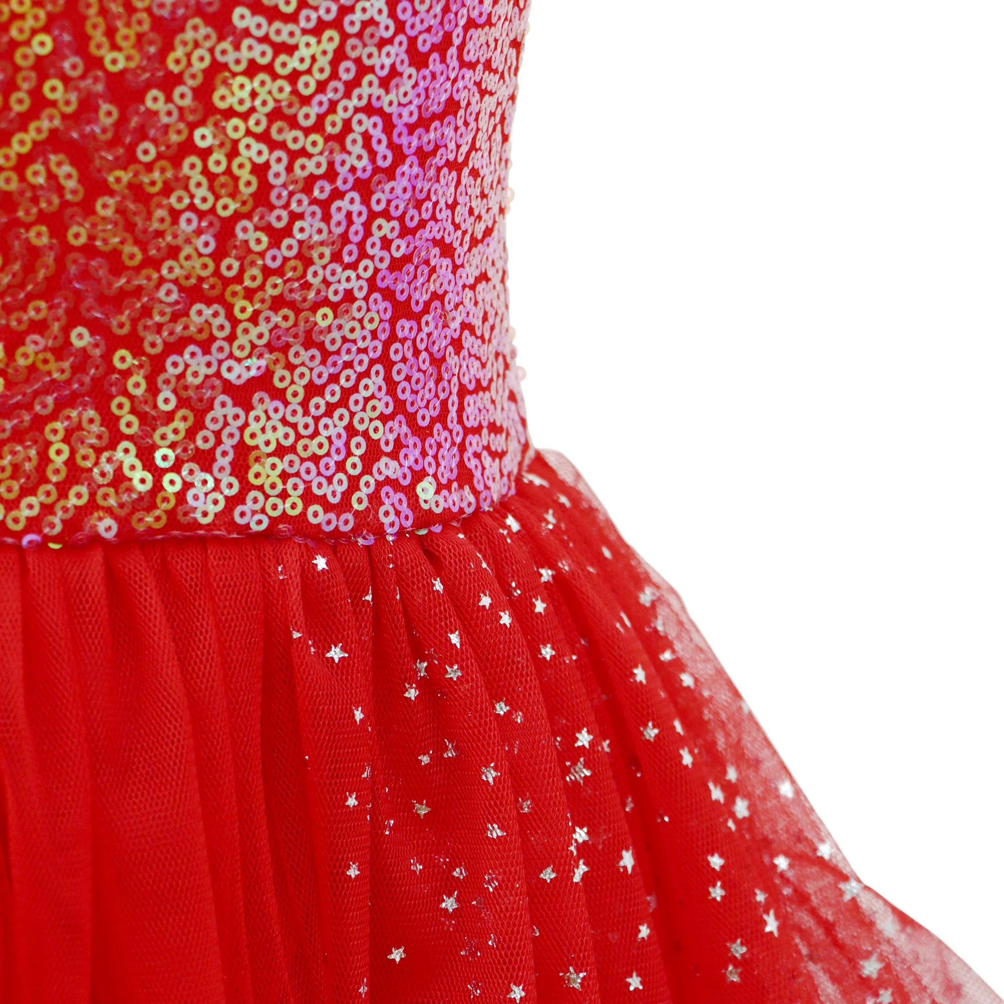 Twinkling Sequin Dress - Red