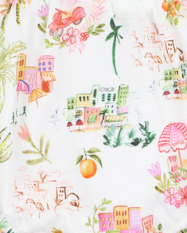 Paradiso Print Cross Back Dress - 1-7Y