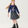 Hatley Metallic Lightning Furry Graphic Sweater - Patriot Blue