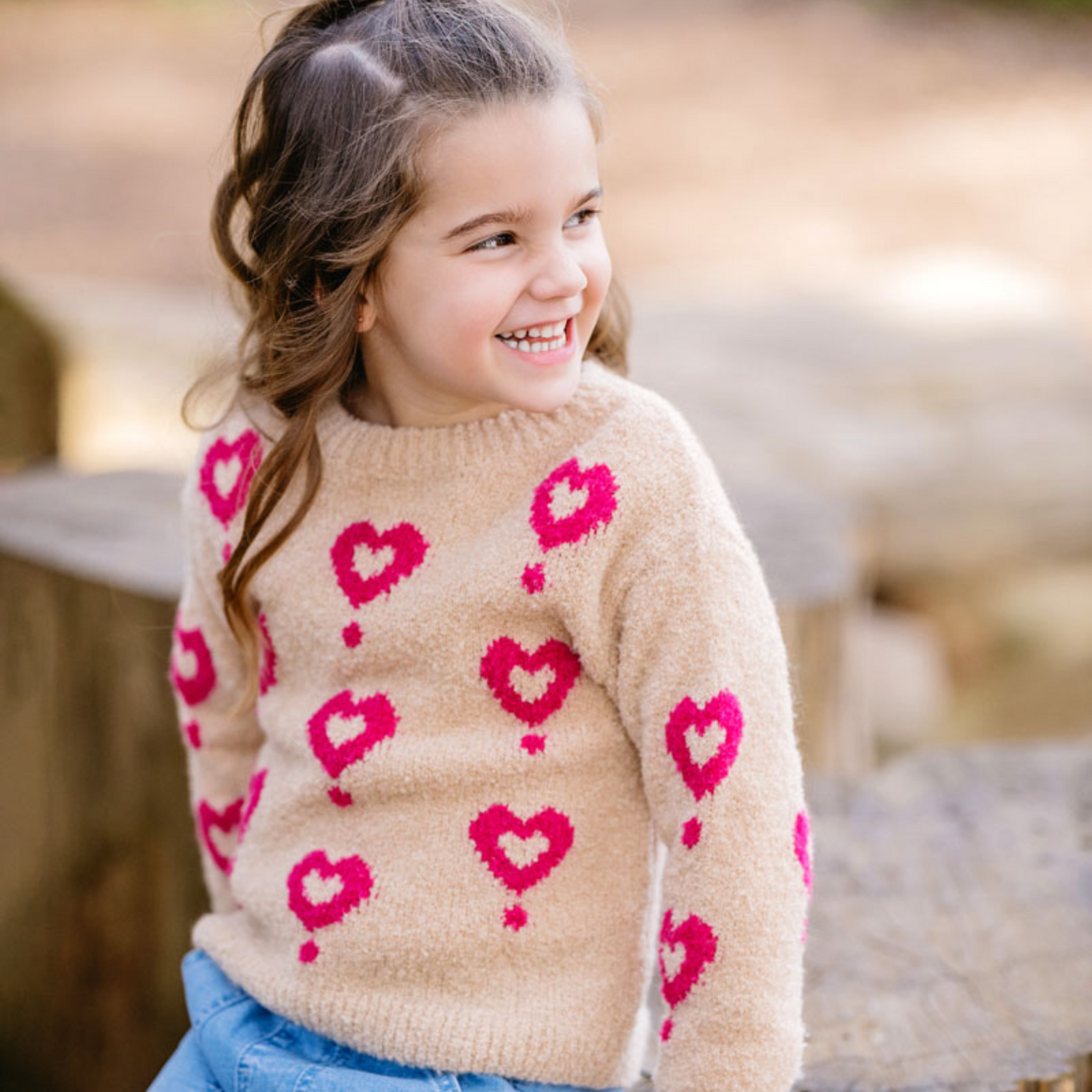 Fox & Finch Girls Hearts Jumper