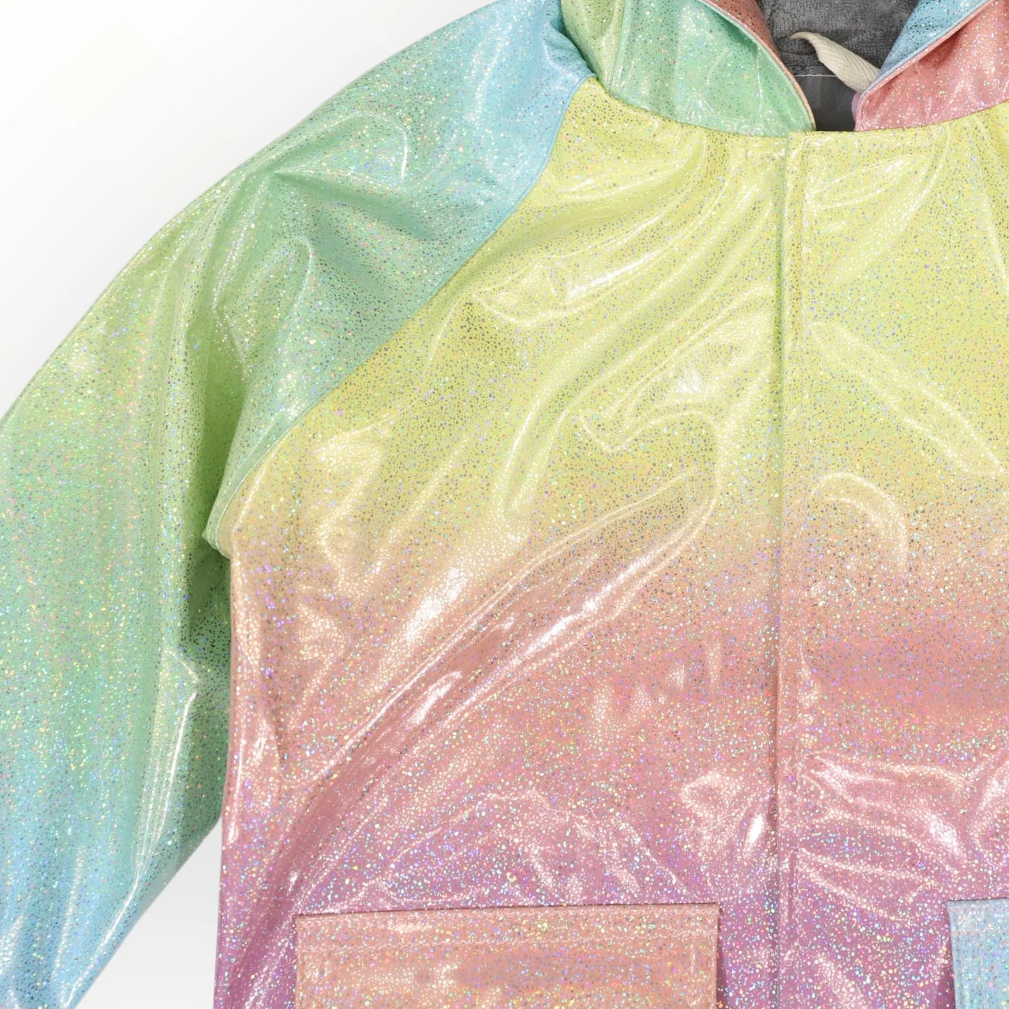 Korango Unicorn Glitter Rainbow Raincoat - Pink