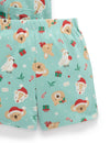 Purebaby Festive Friends Button Up PJ Set