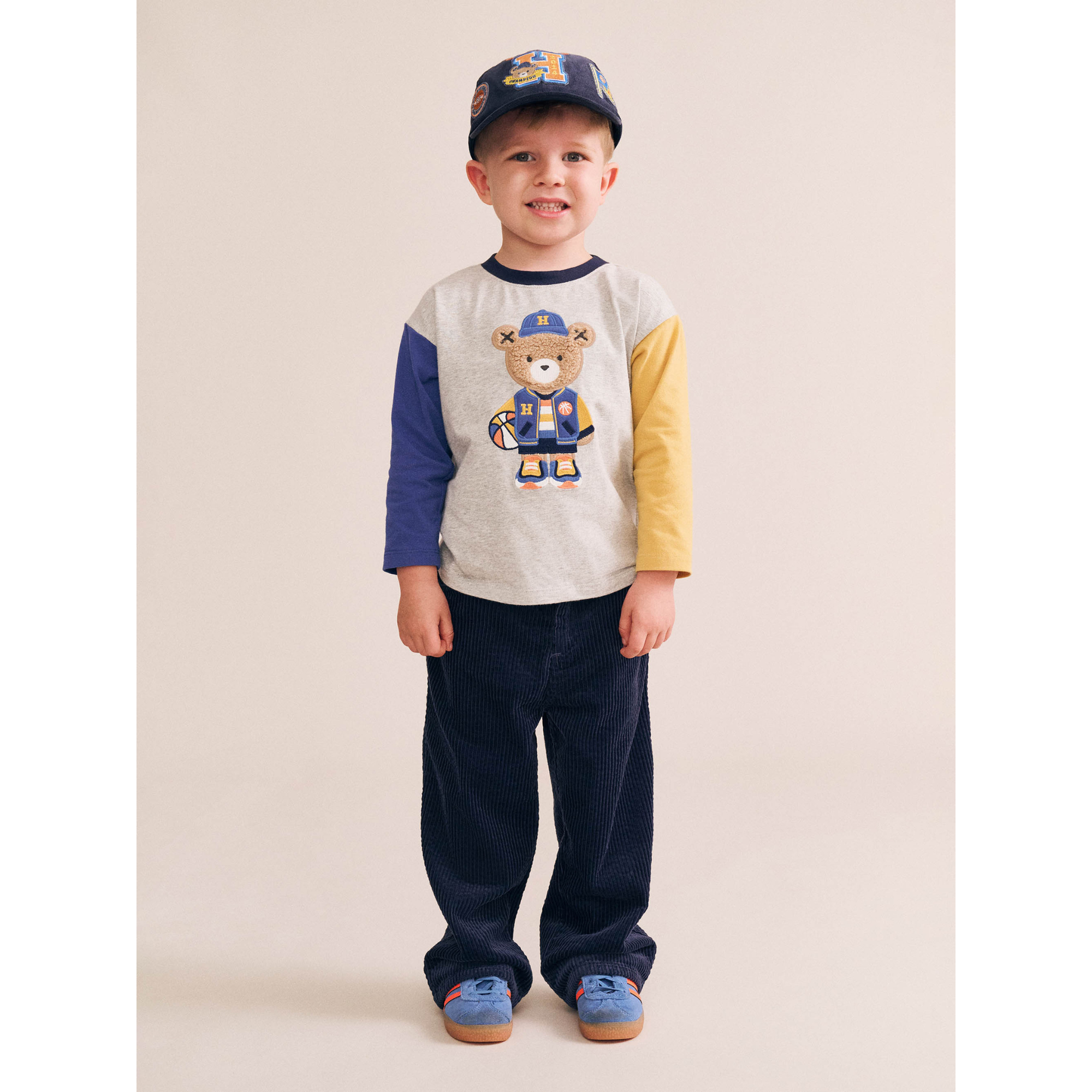 Huxbaby Cord Wide Leg Pant - Cobalt