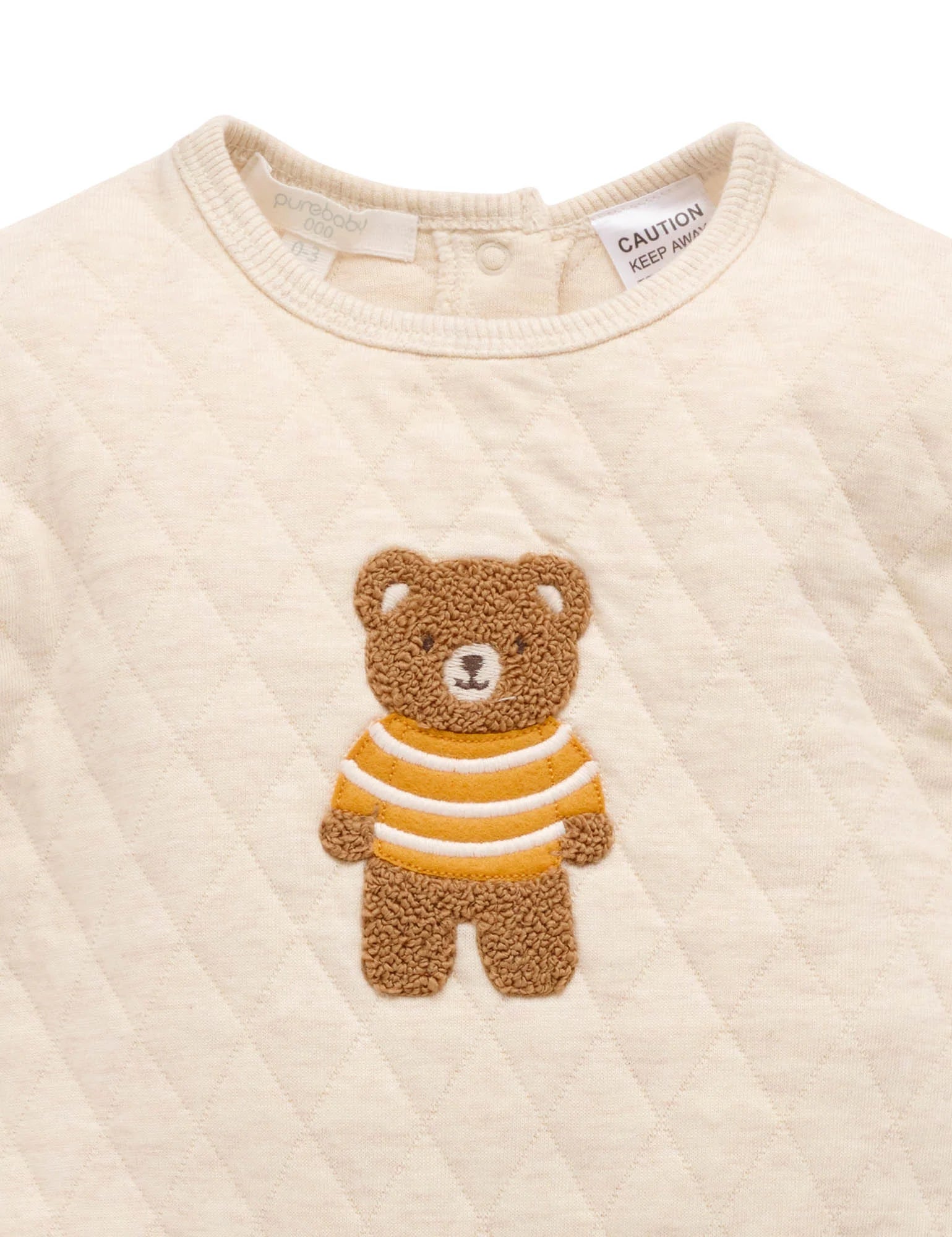 Doggy Quilted Track Growsuit - Wheat Melange