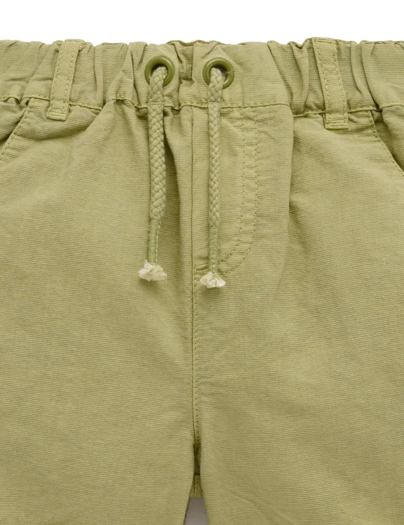 Linen Blend Pull on Shorts