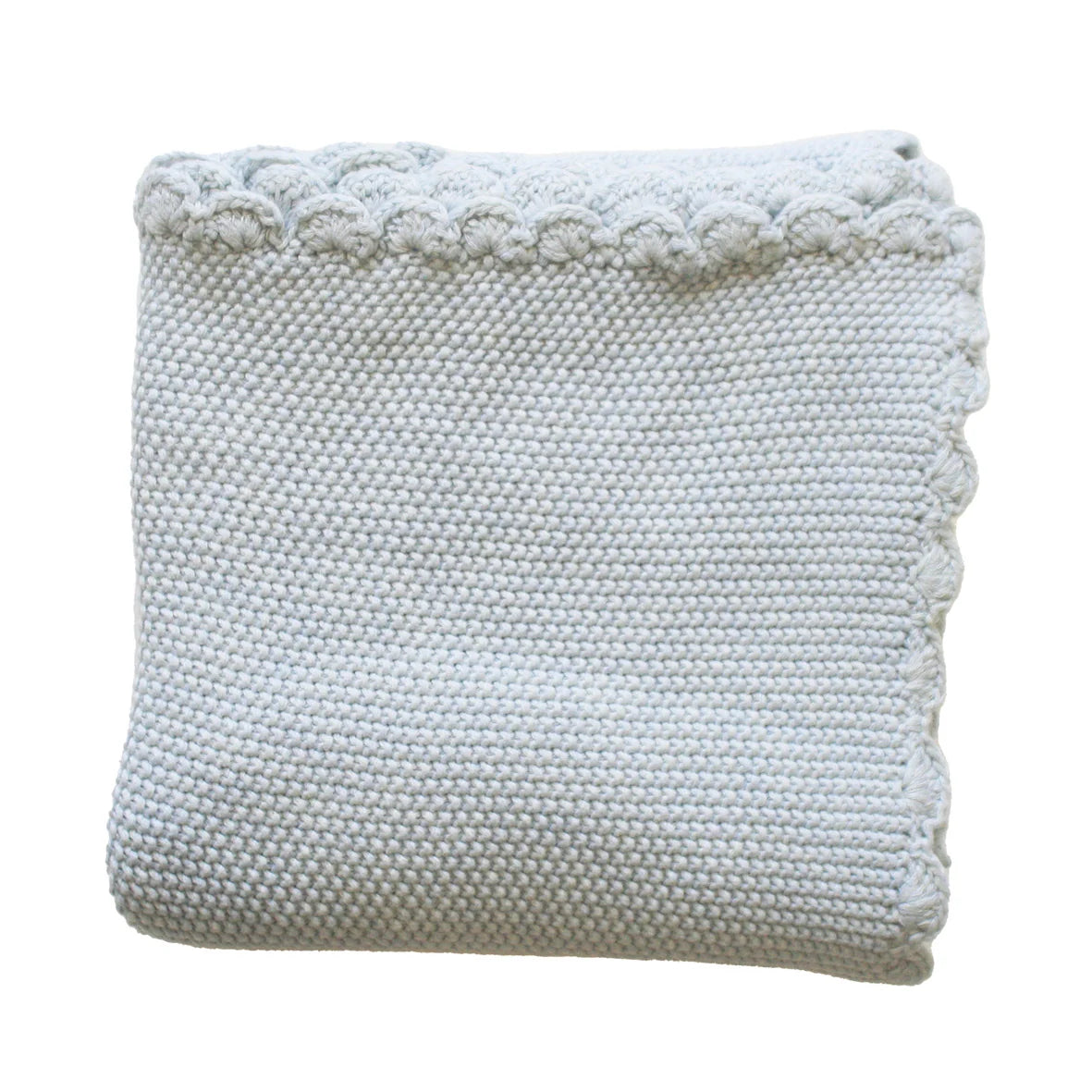 Alimrose Mini Moss Stitch Baby Blanket - Blue