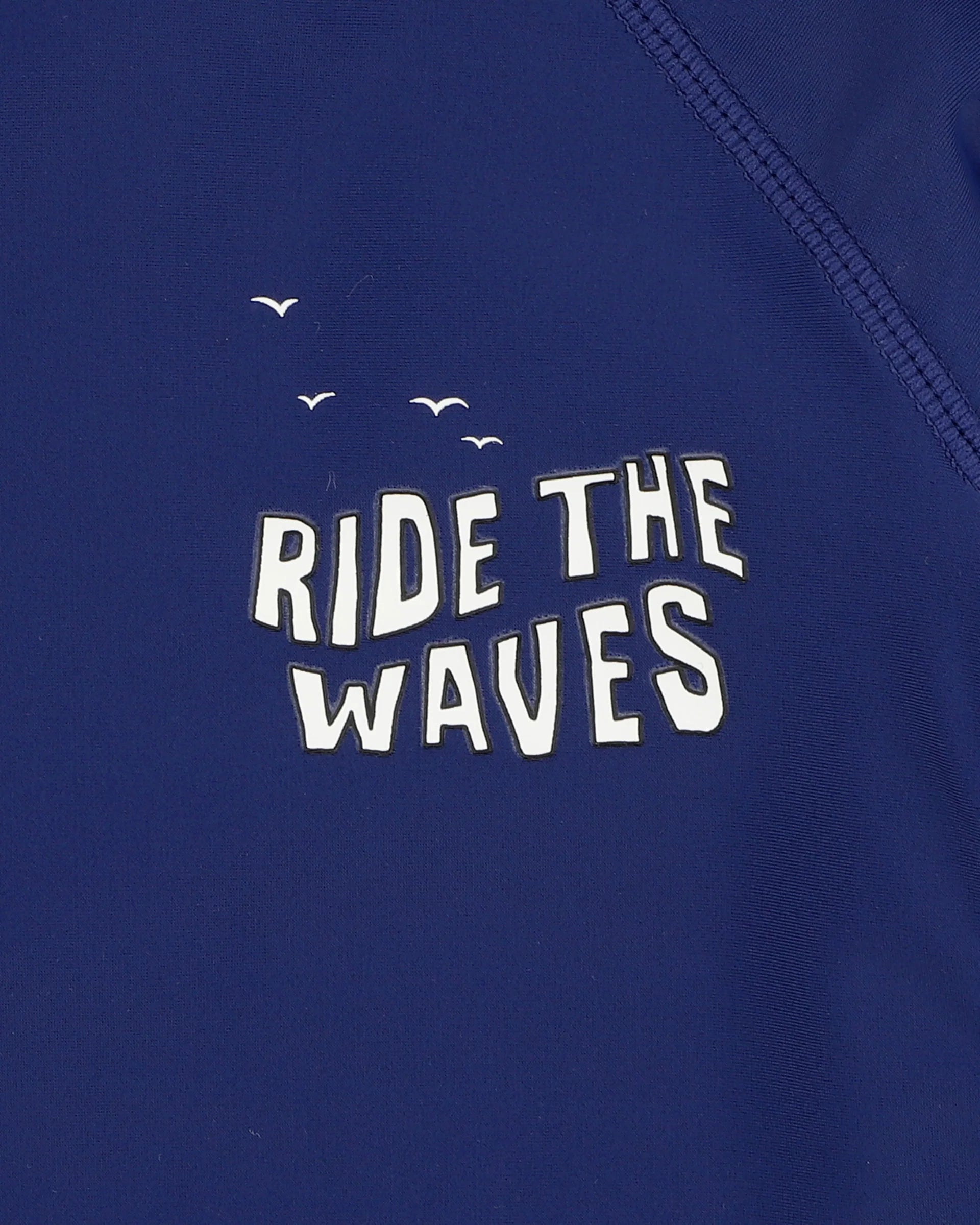 Bebe Ride the Wave LS Rash Top - Navy