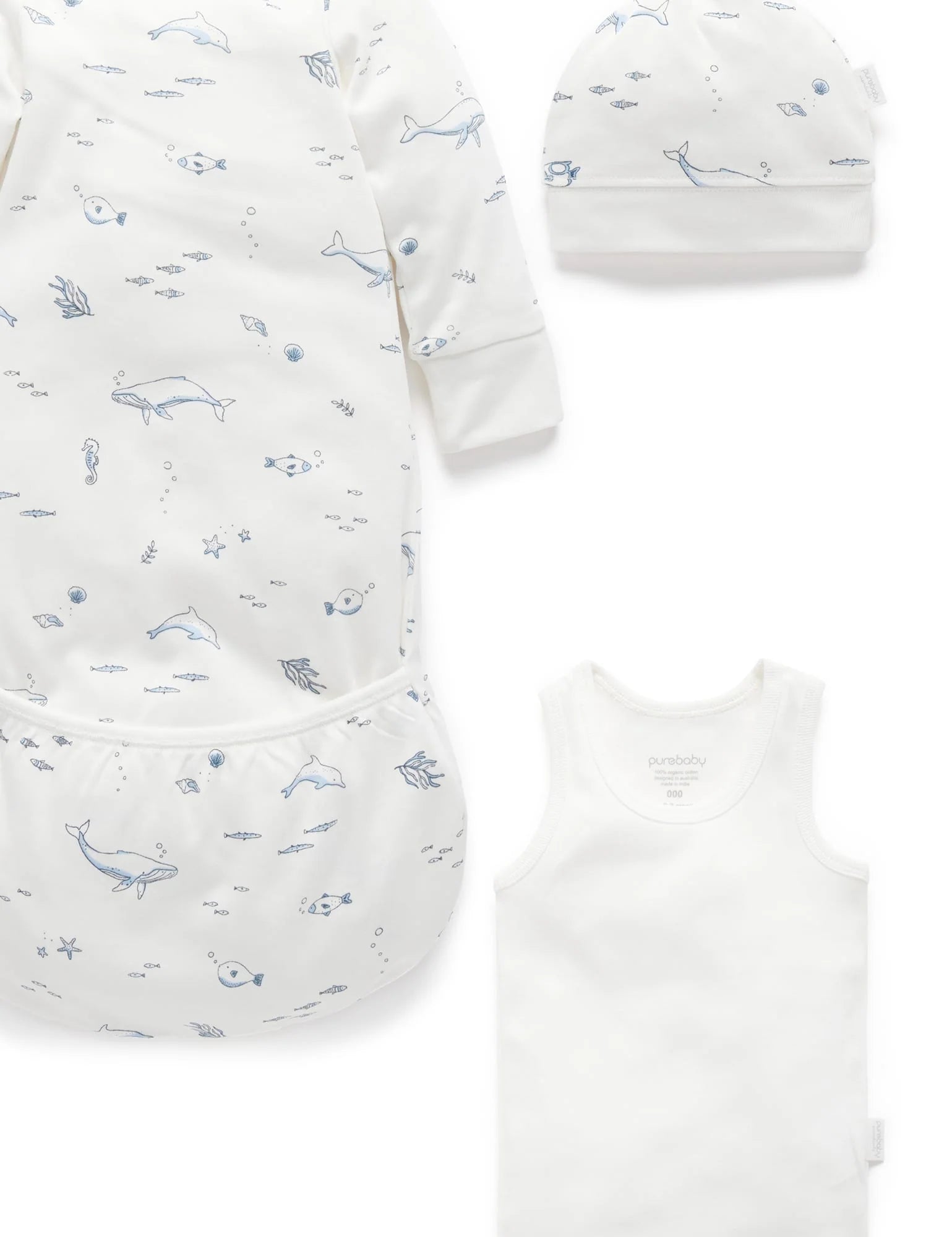 Purebaby Newborn Hospital Pack - Vanilla  Nautical