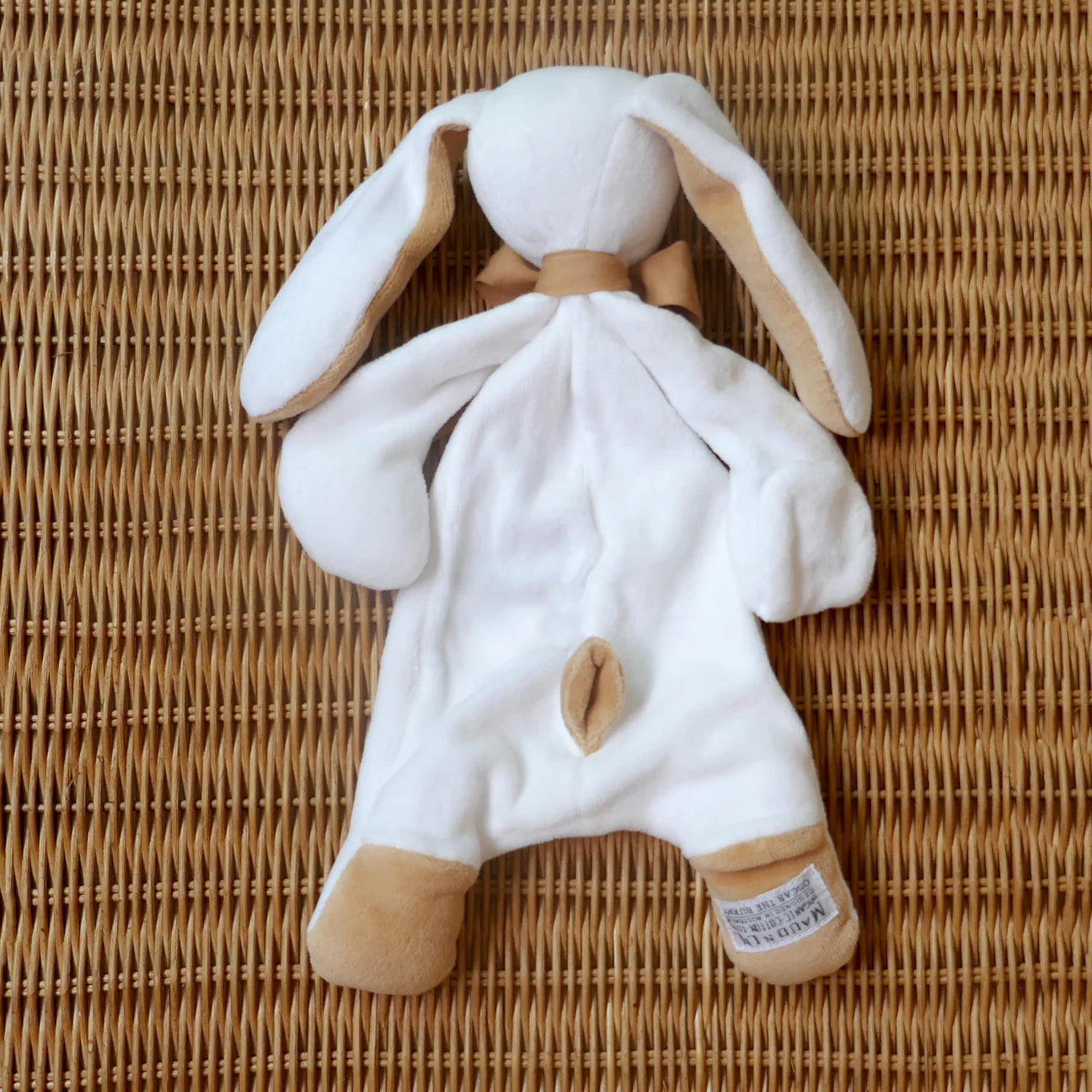 Maud n Lil Classic Organic Cotton Bunny Comforter / Lovey Toy - Buff