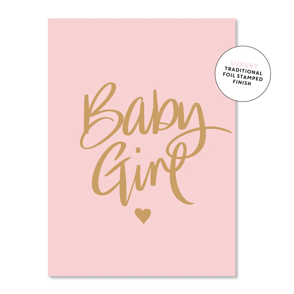 Baby Girl Card - Just Smitten