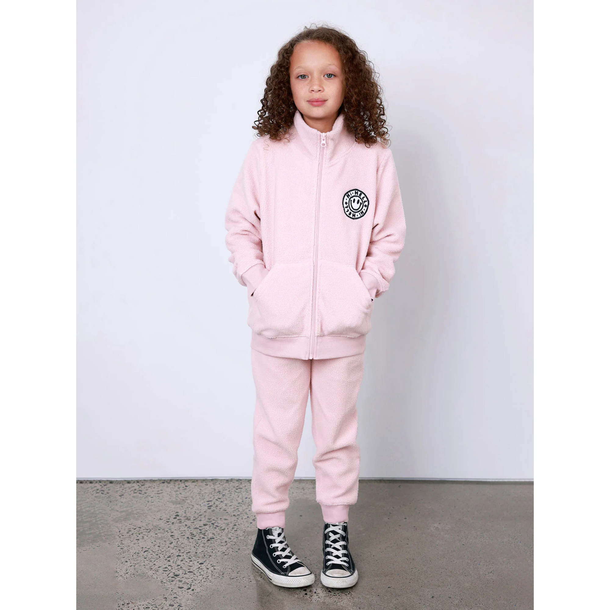 Minti Happy Teddy Zip Up - Blush