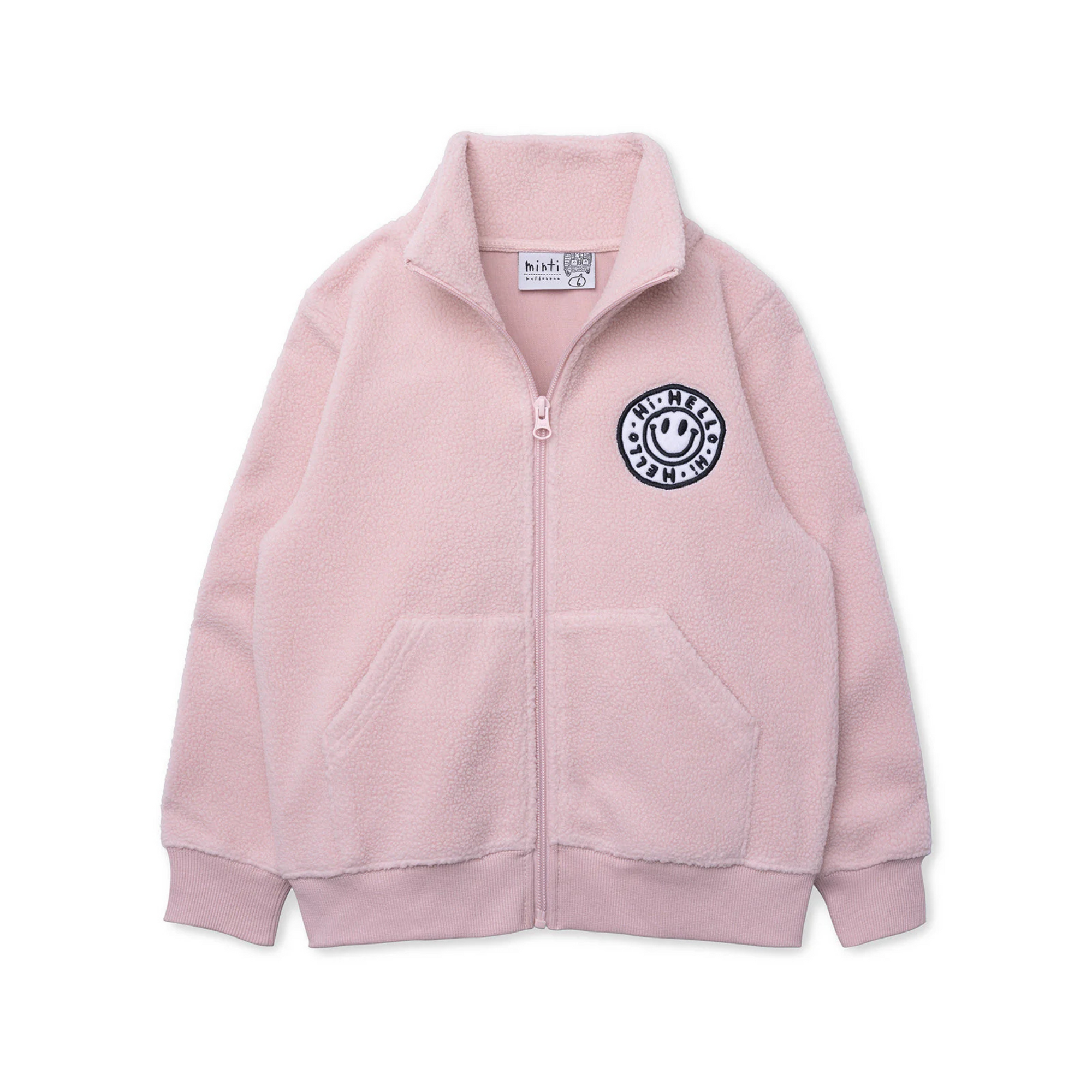 Minti Happy Teddy Zip Up - Blush