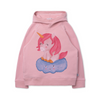 Minti Unicorn On A Cloud Furry Hood - Muted Pink