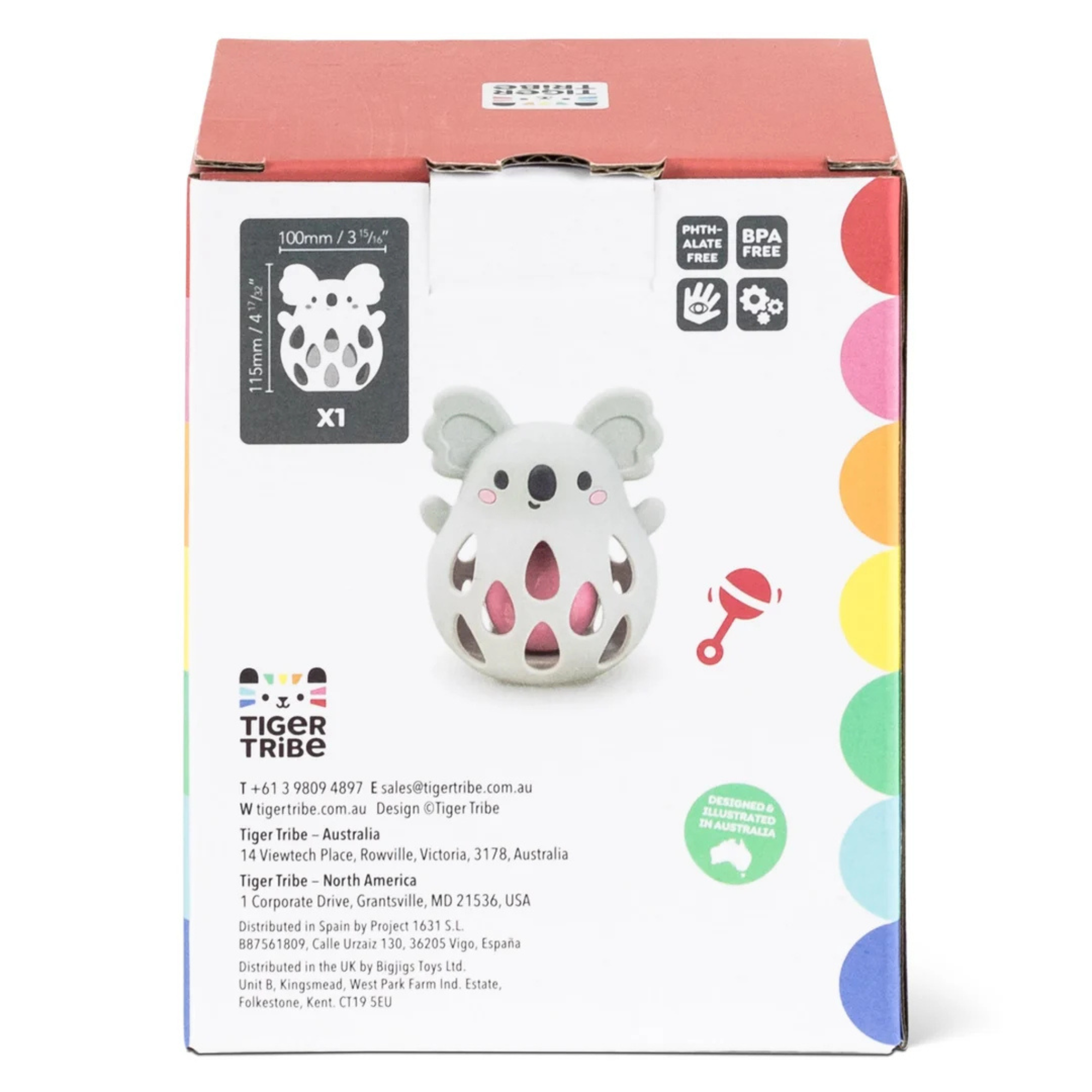Tiger Tribe Silicone Rattle - Koala