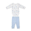 Marquise Bodysuit and Legging Set - Animals/Blue