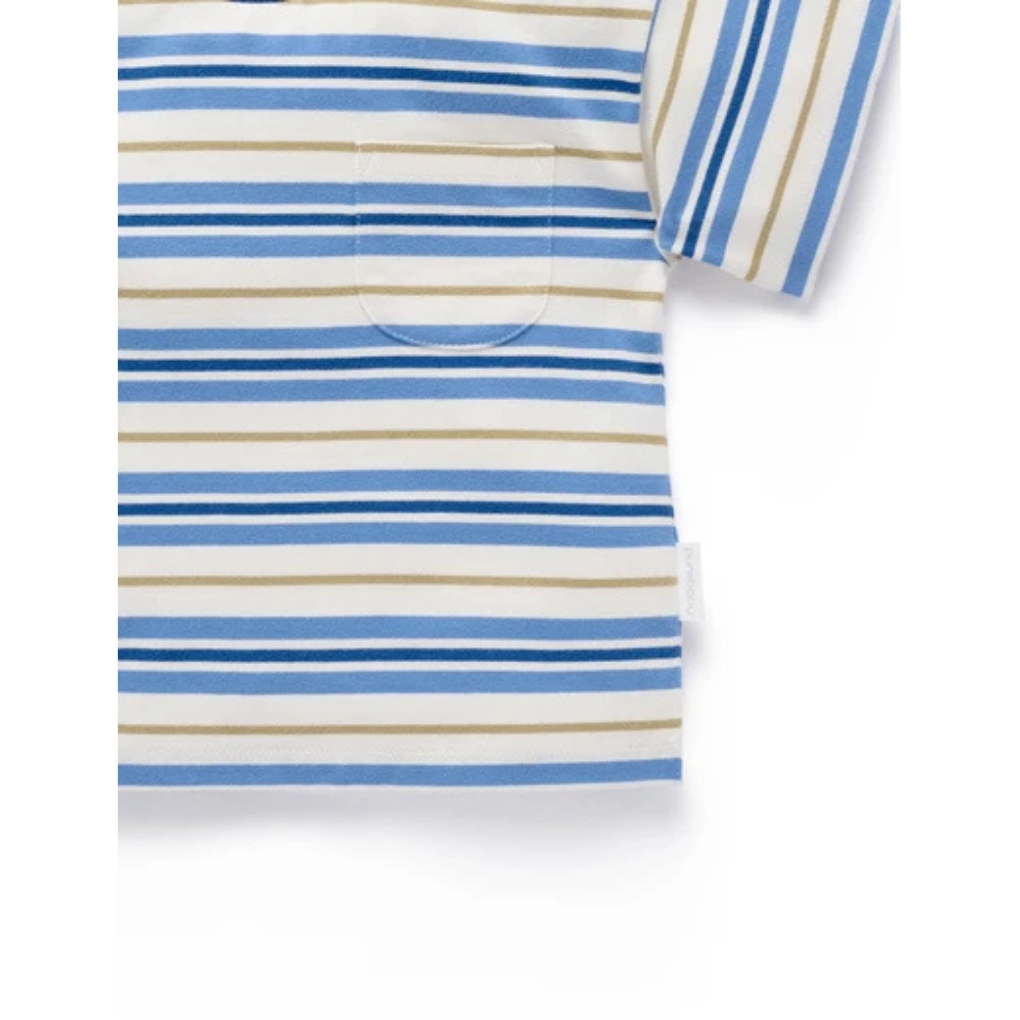 Purebaby Classic Striped Relaxed Tee - Blue Jay Stripe