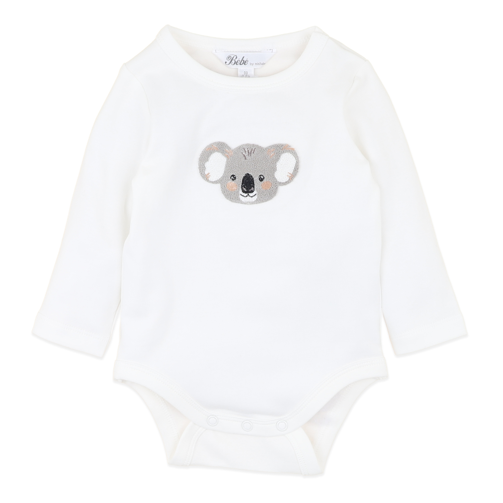 Bebe Charlie koala organic ls bodysuit - Cloud