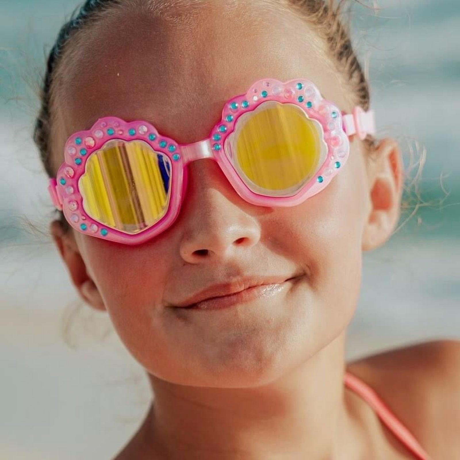Shore Seashell Pink Swim Goggles - Bling2o