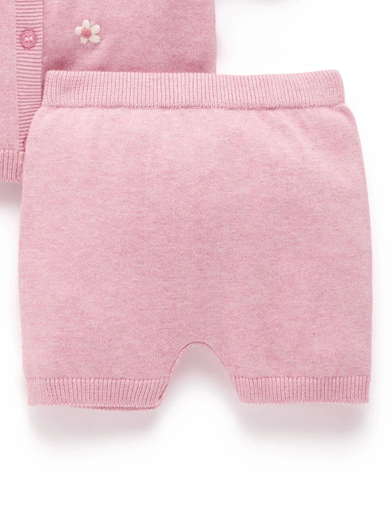 Knitted Embroidered Set - Petunia Melange