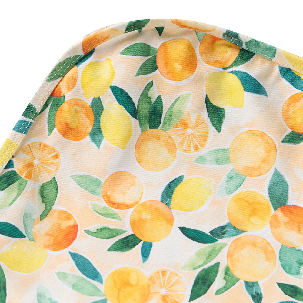 SUNNY CITRUS -Snuggle Hunny Organic Jersey Wrap &amp; Beanie Set