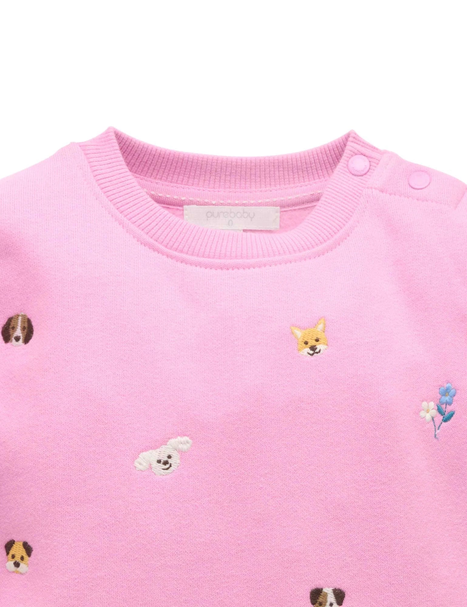 Puppy Embroidered Windcheater
