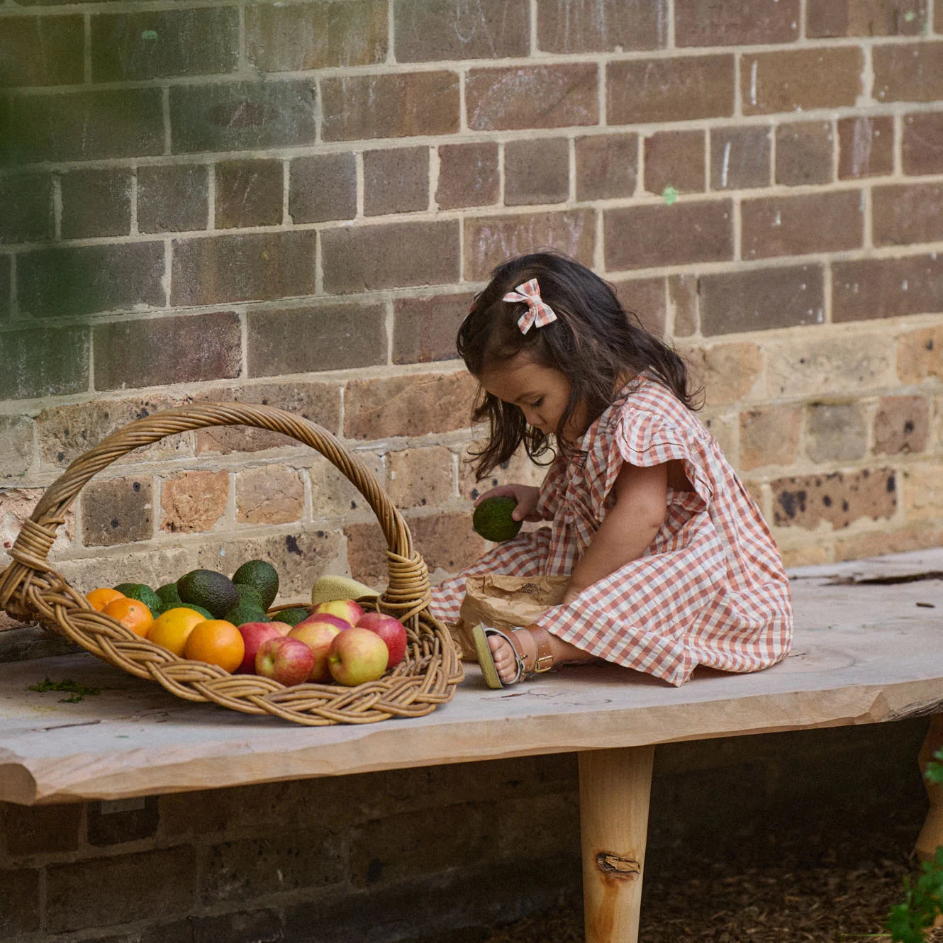 Nature Baby Una Dress - Dandelion Gingham