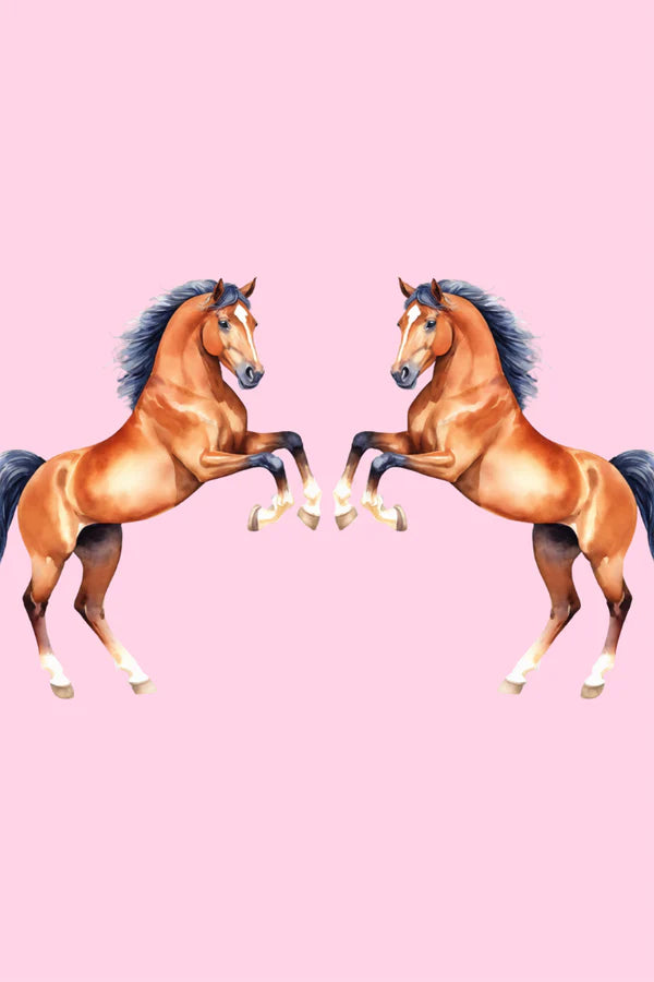 Milky Dancing Ponies Sweat - Rose Pink