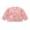 Purebaby Easter Cardigan - Peach  Melange