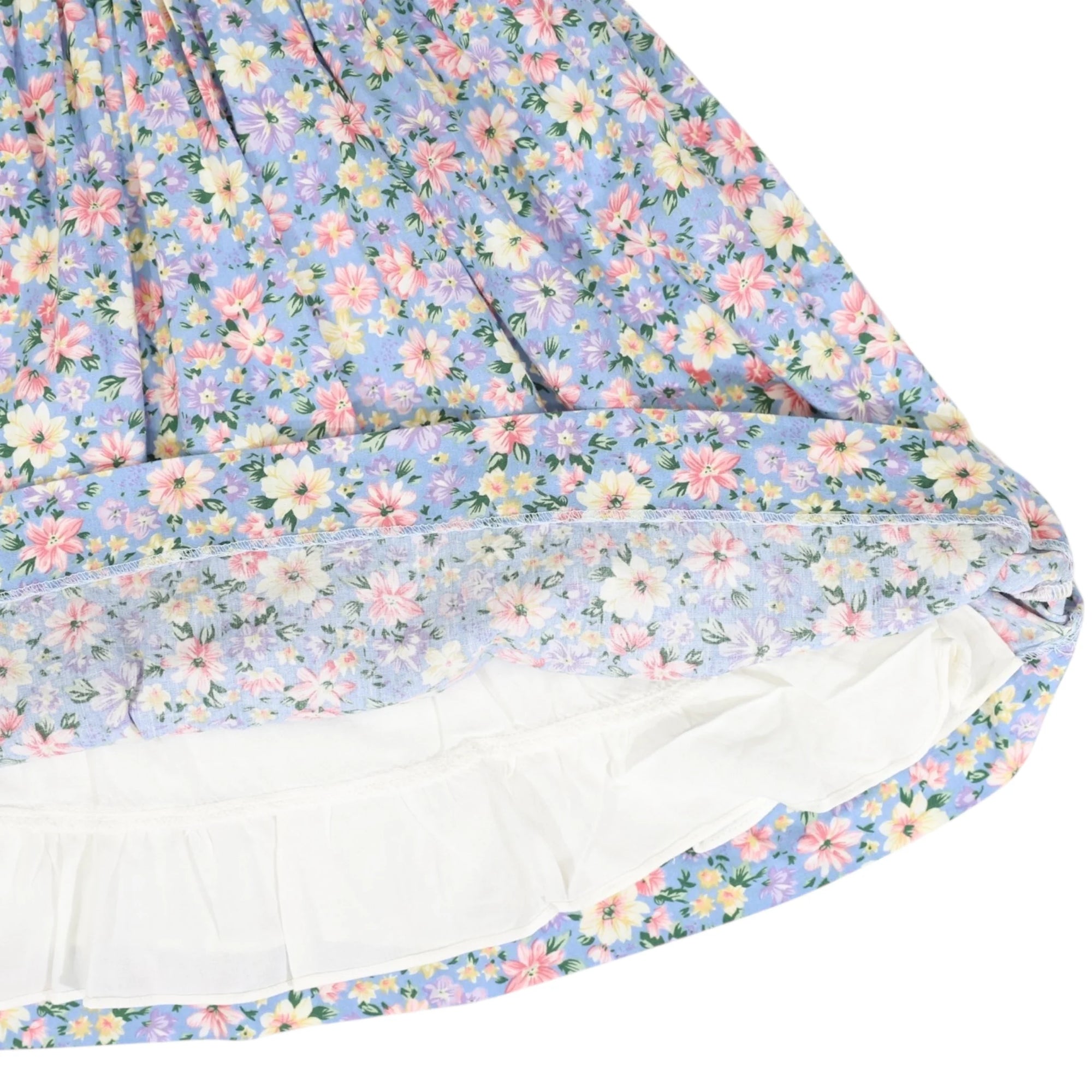 Smocked Floral Dress Blue Floral