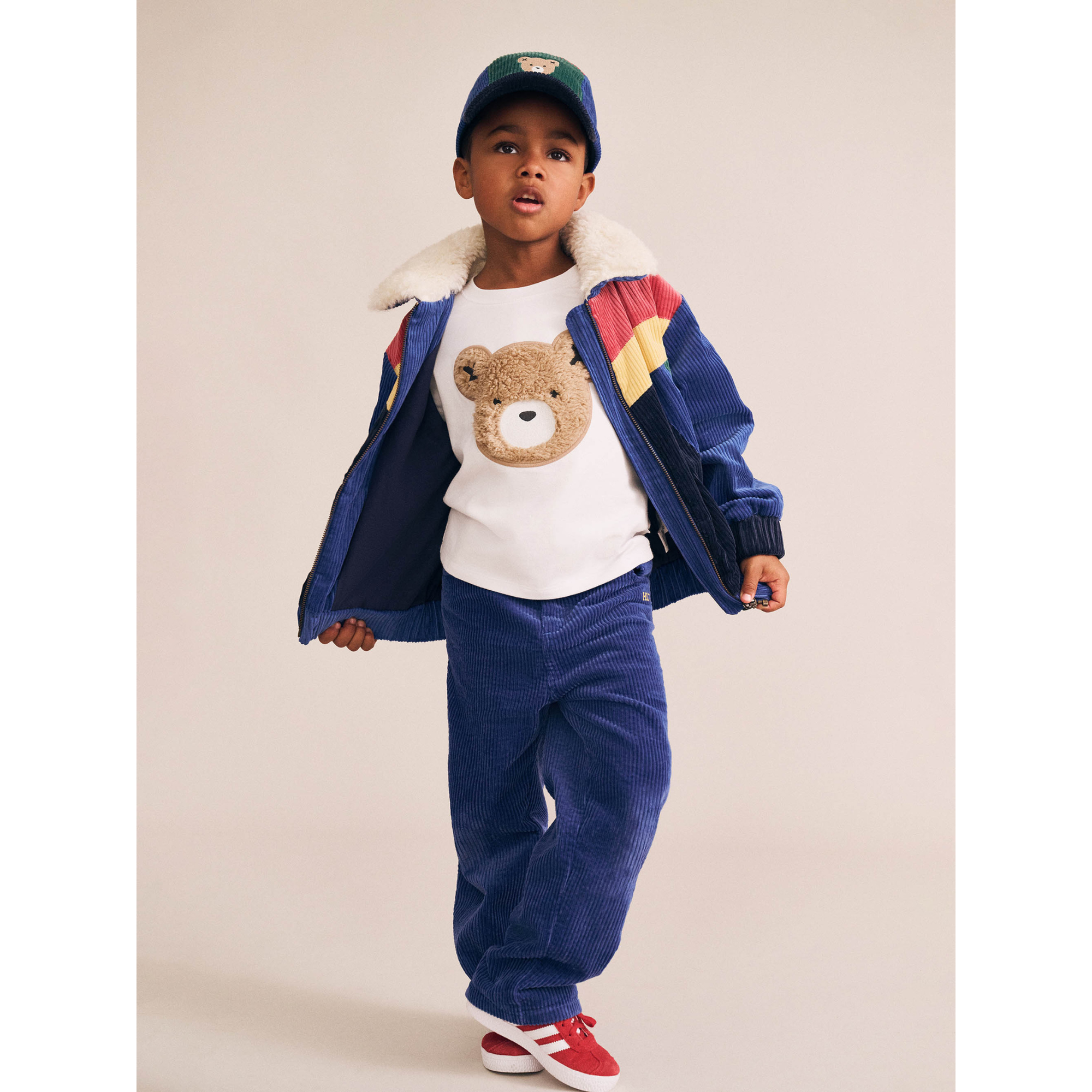 Huxbaby Cord Wide Leg Pant - Cobalt