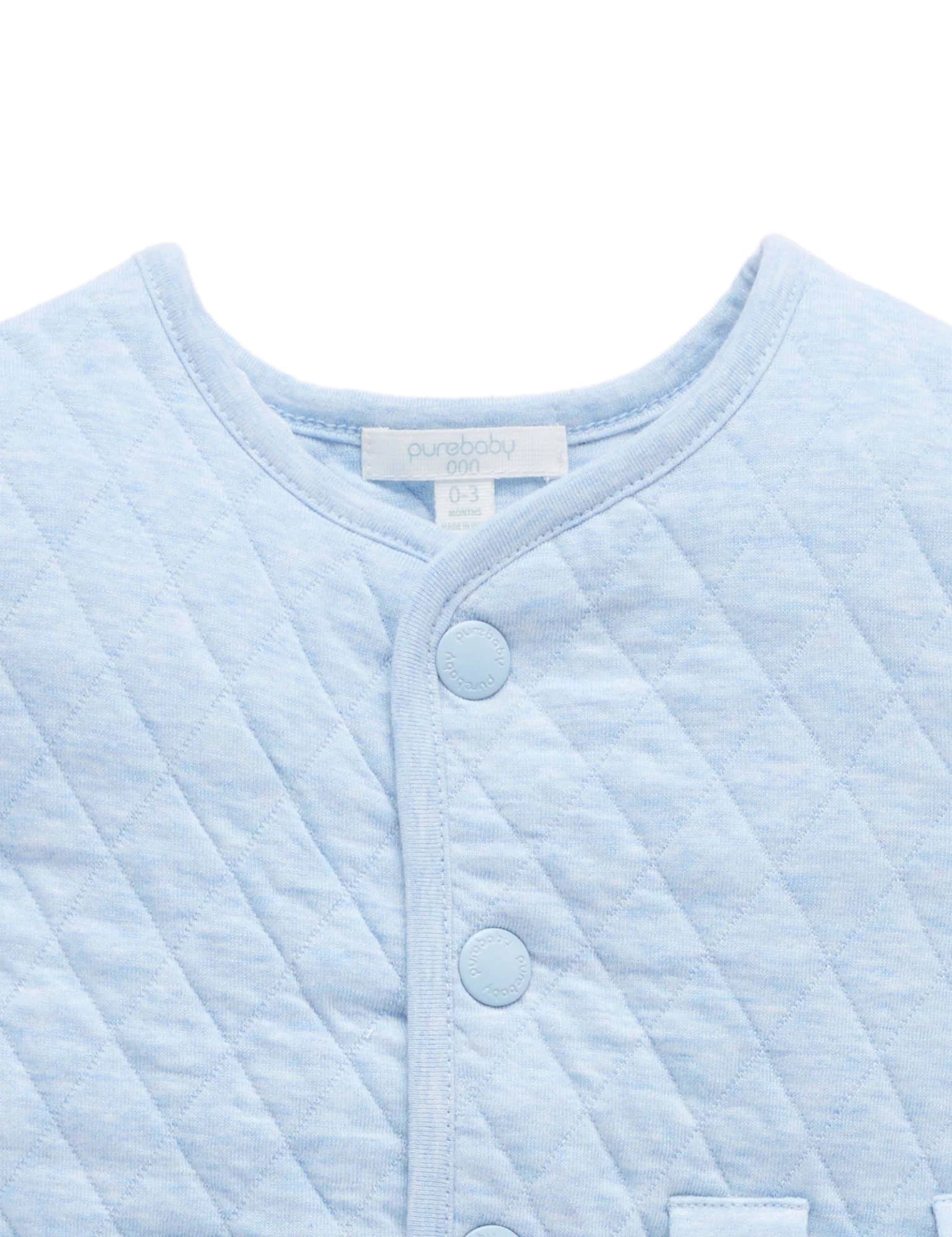 Puppy Quilted Track Set  - Sky Melange
